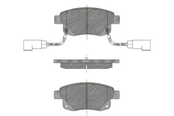 SCT SP 492 Тормозные колодки (комплект 4 шт.) SP492