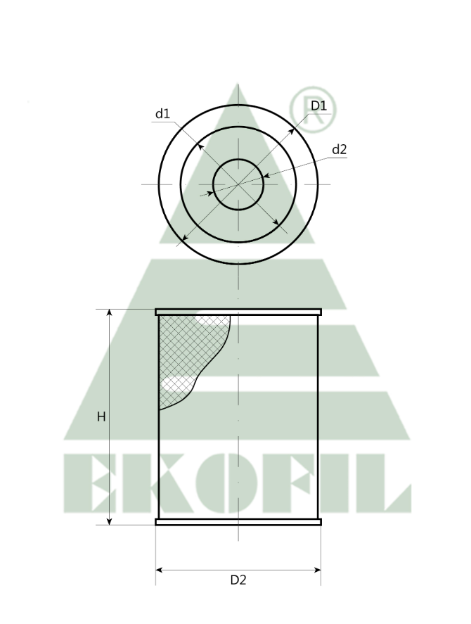 EKO-01.164 EKOFIL Воздушный фильтр EKO01164