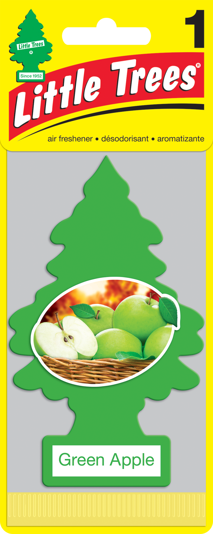 LITTLE TREES Ароматизатор Ёлочка "Зелёное яблоко" (Green Apple)