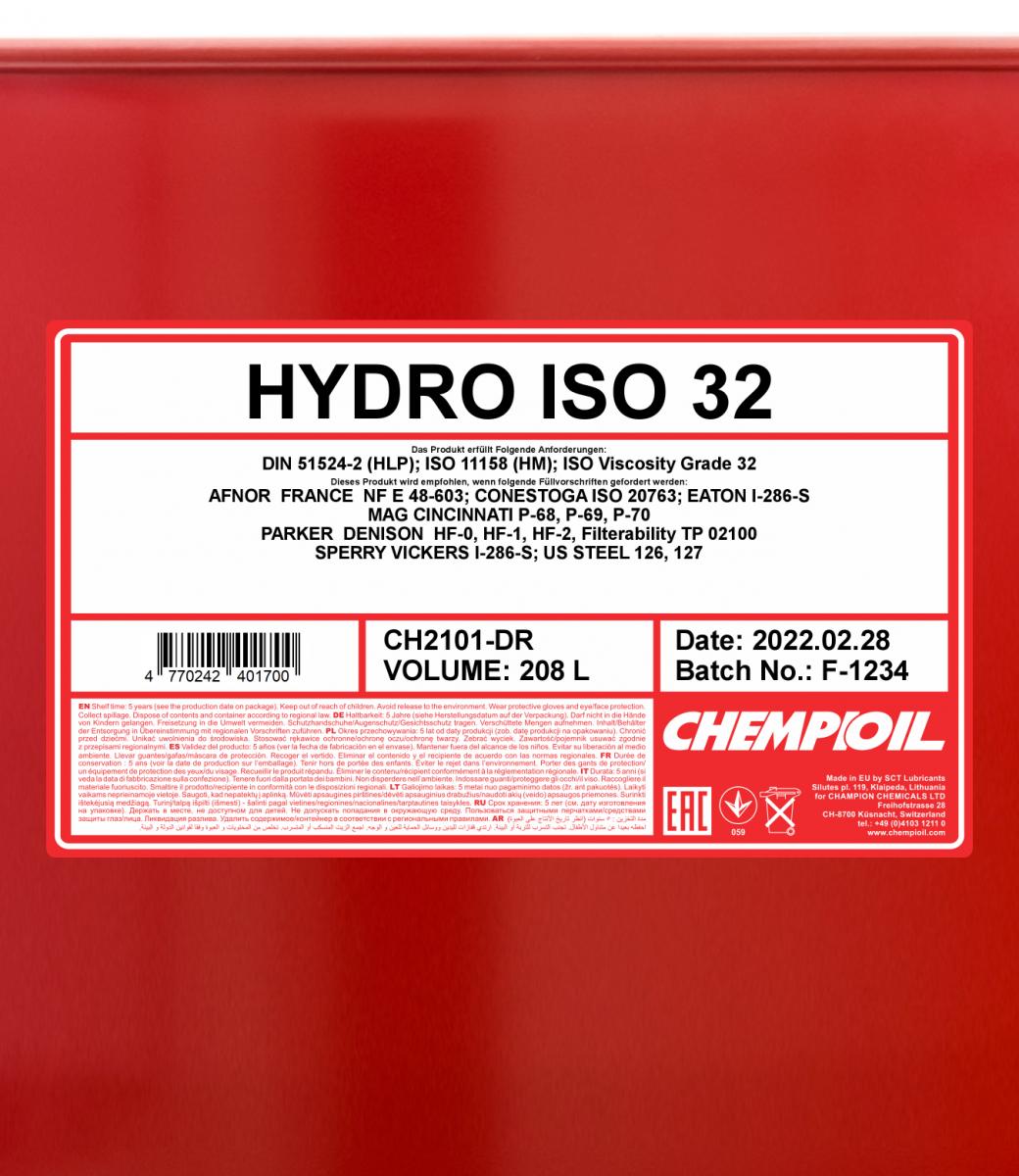 2101 CHEMPIOIL HYDRO ISO 32 208 л. Гидравлическое масло 