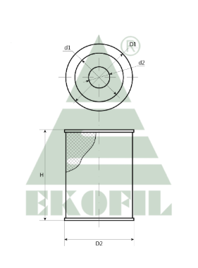 EKO-01.165 EKOFIL Воздушный фильтр EKO01165