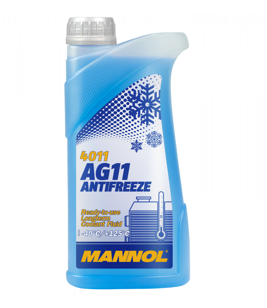 4011 MANNOL ANTIFREEZE LONGTERM AG11 1 л. Готовый раствор охлаждающей жидкости антифриз синий