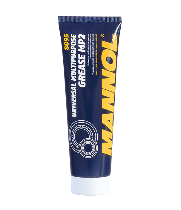 8095 MANNOL MP-2 UNIVERSAL MULTIPURPOSE GREASE MP2 230 гр. Многоцелевая густая смазка 