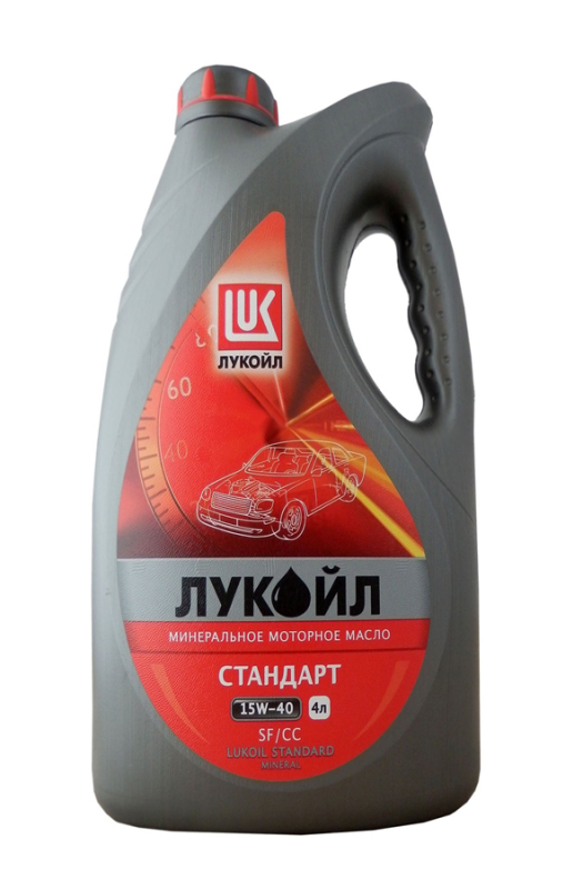 ЛУКОЙЛ СТАНДАРТ 15W-40 SF/CC Lukoil масло моторное минеральное 15W40 4 л.