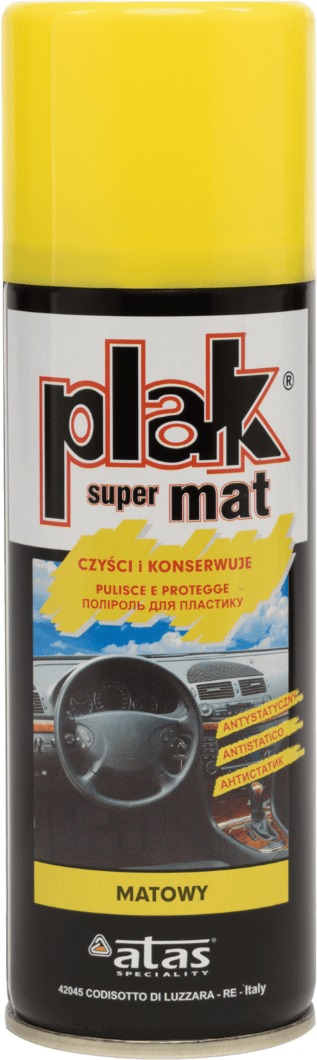 PLAK Полироль-реставратор пластика SUPER MAT Лимон (аэрозоль) 200 мл.