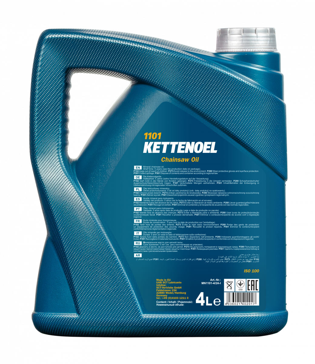 1101 MANNOL KETTENOEL 4 л. Масло для смазки режущих цепей пил 