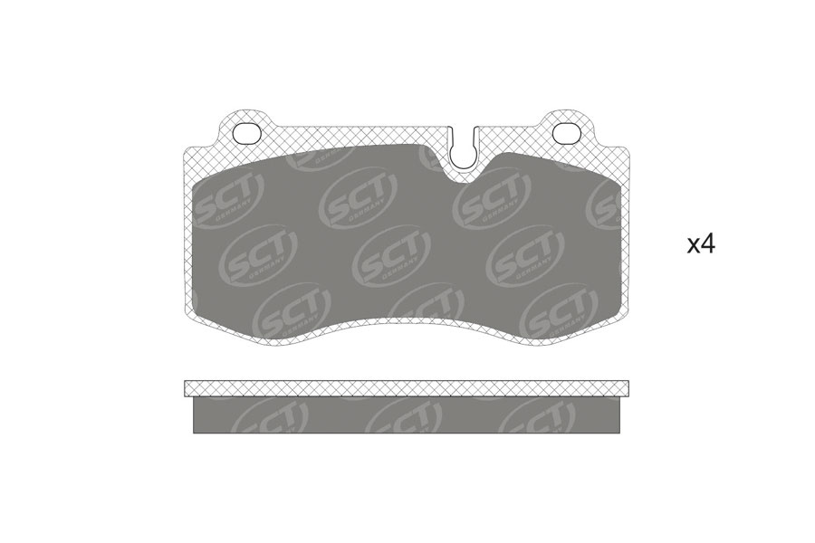 SCT SP 739 Тормозные колодки (комплект 4 шт.) SP739