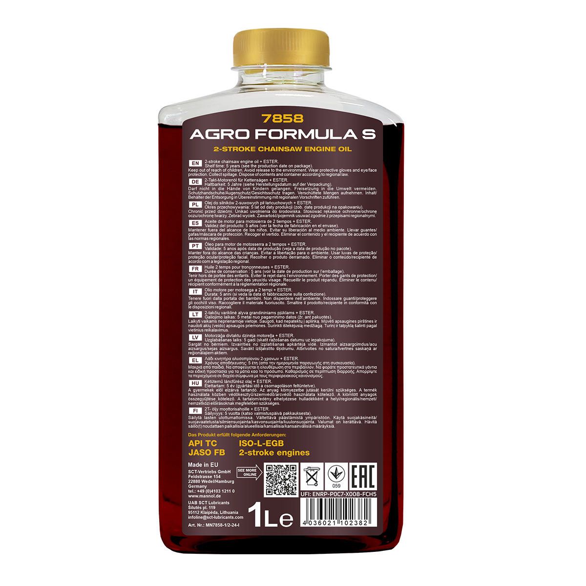 7858 MANNOL AGRO FORMULA S 1 л. Синтетическое моторное масло