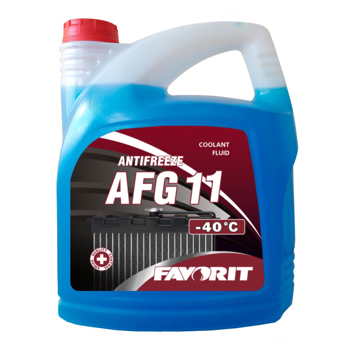 FAVORIT ANTIFREEZE AFG11 -40° 5 л. Готовый раствор охлаждающей жидкости антифриз синий