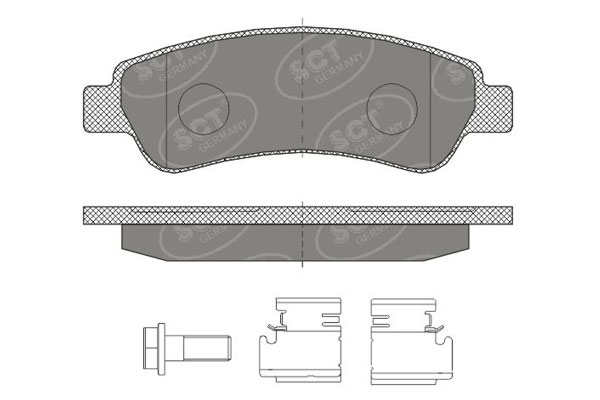 SCT SP 478 Тормозные колодки (комплект 4 шт.) SP478
