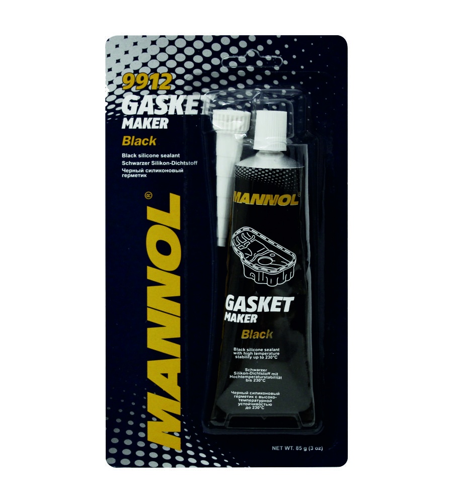 9912 MANNOL GASKET MAKER BLACK 85 гр. Черный силиконовый герметик (от -40 С до +230 С)