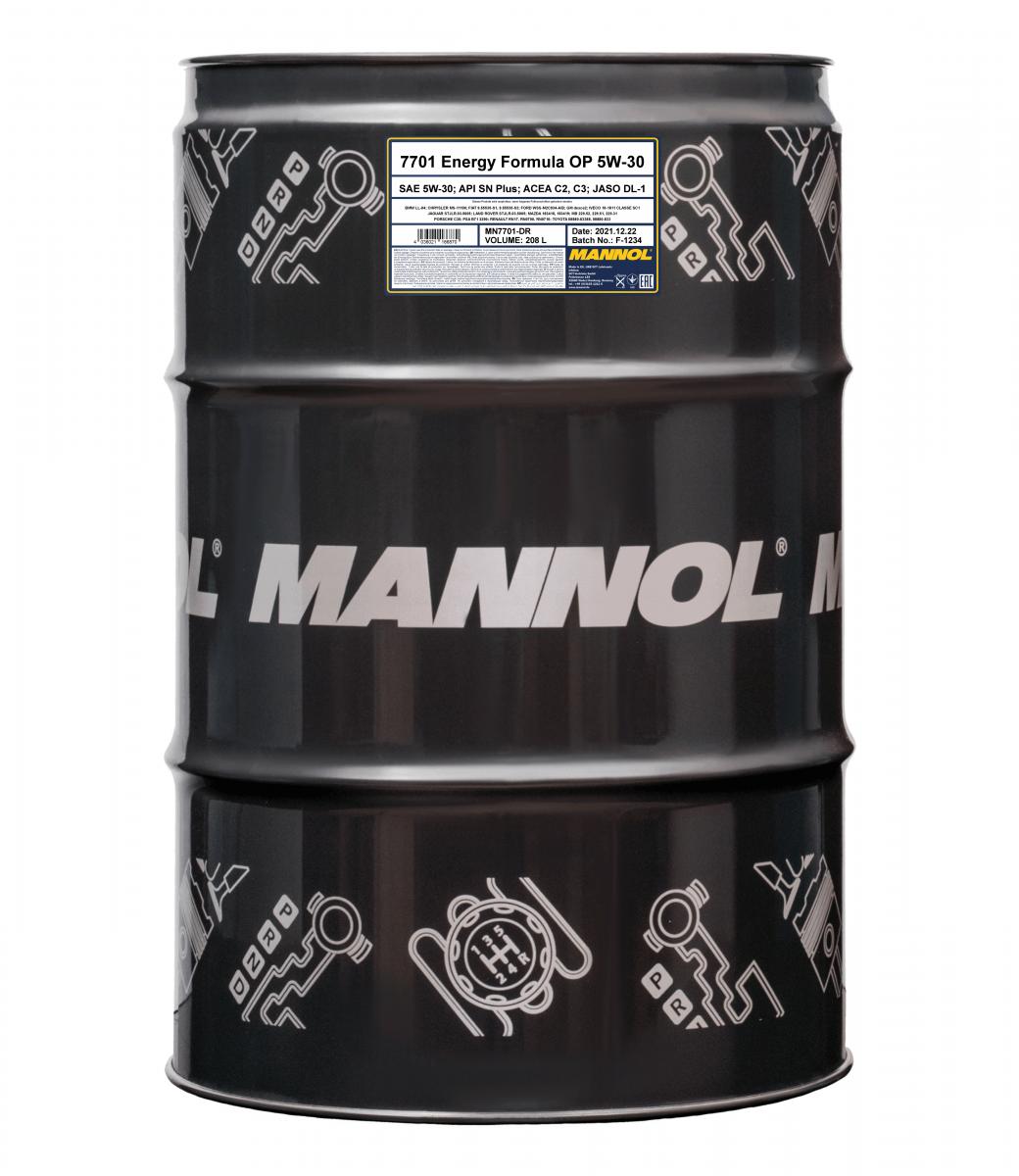 7701 MANNOL ENERGY FORMULA OP 5W30 208 л. Синтетическое моторное масло 5W-30