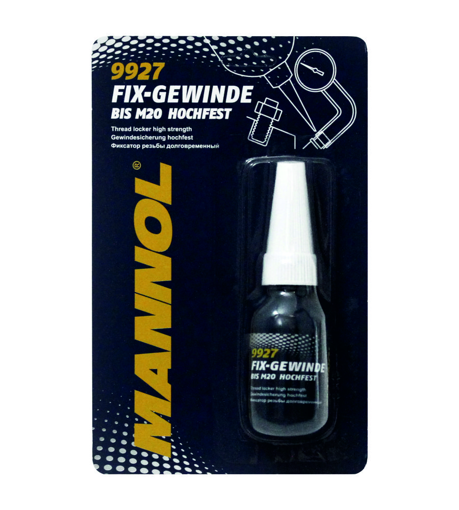 9927 MANNOL FIX-GEWINDE HOCHFEST 10 мл. Фиксатор резьбы долговременный