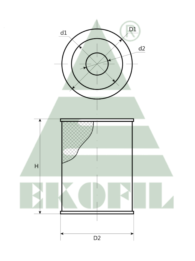 EKO-01.170 EKOFIL Воздушный фильтр EKO01170