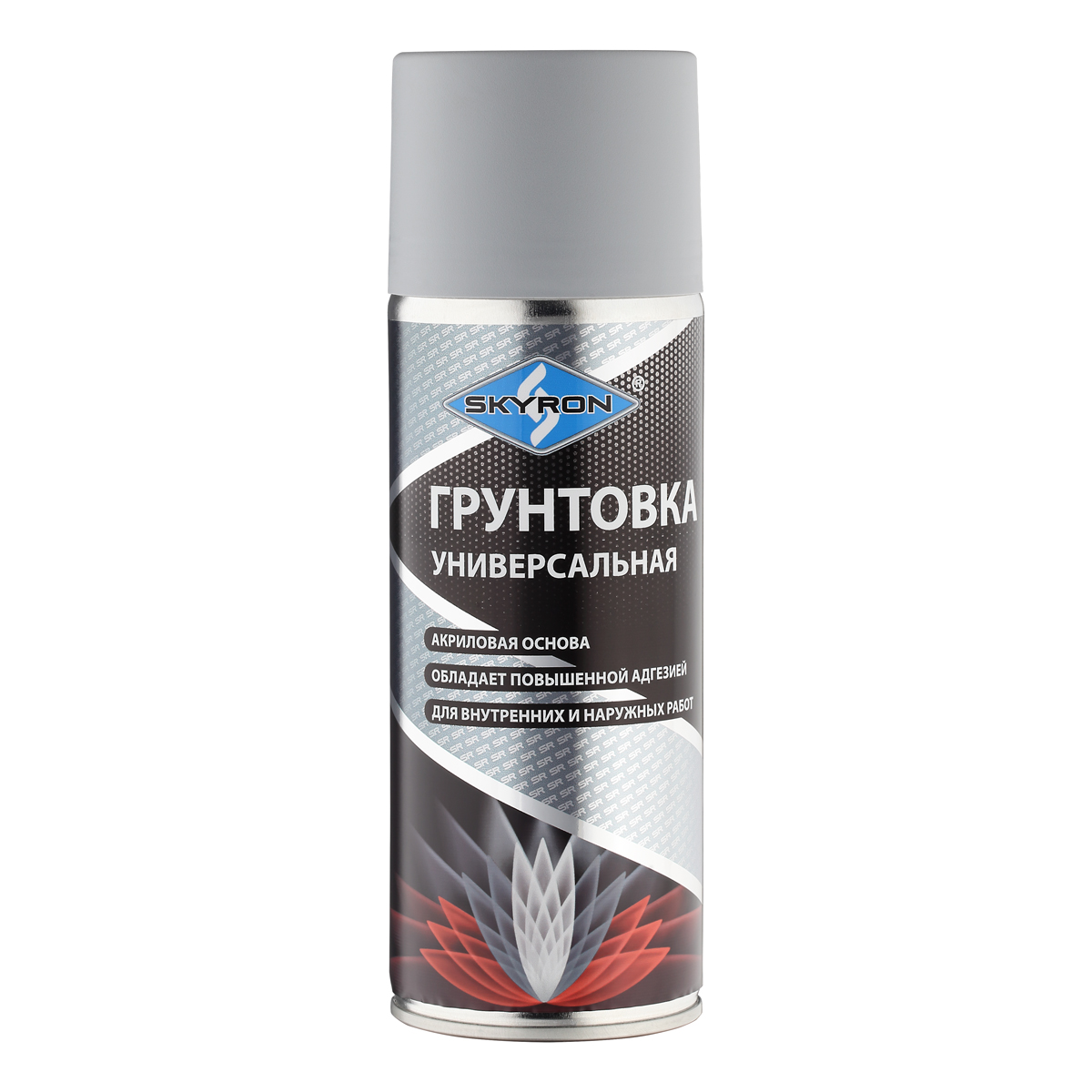 SKYRON Грунтовка универсальная акриловая "СЕРАЯ" (аэрозоль) 520 мл.