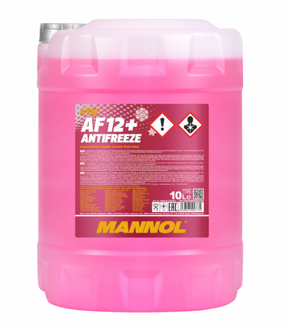 4112 MANNOL ANTIFREEZE AF12+ LONGLIFE 10 л. Концентрат антифриз красный