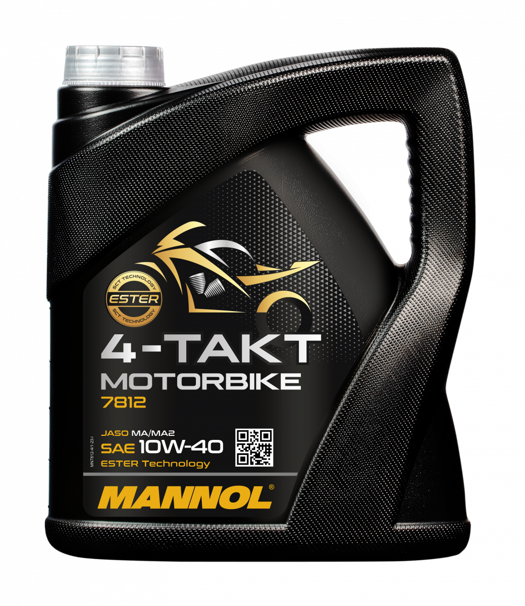 7812 MANNOL 4-TAKT MOTORBIKE 10W40 4 л. Синтетическое моторное масло для мотоциклов 10W-40
