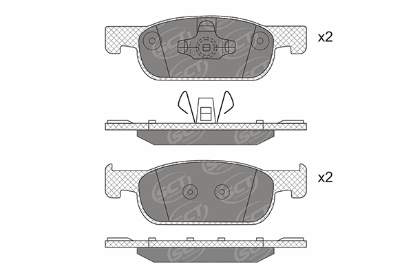SCT SP 757 Тормозные колодки (комплект 4 шт.) SP757