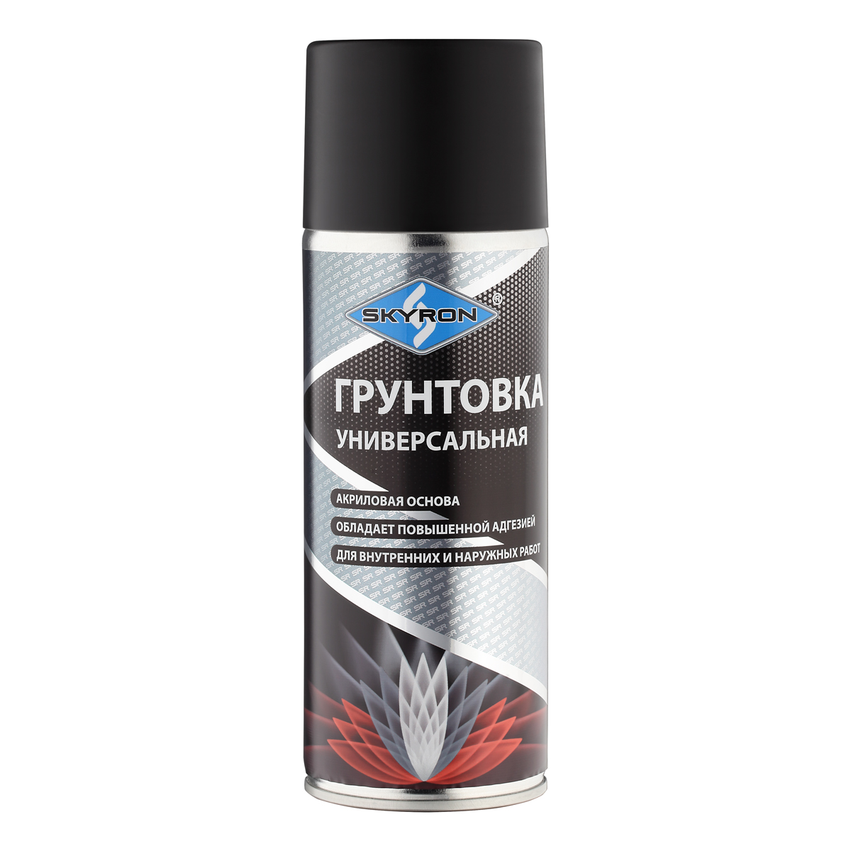 SKYRON Грунтовка универсальная акриловая "ЧЕРНАЯ" (аэрозоль) 520 мл.
