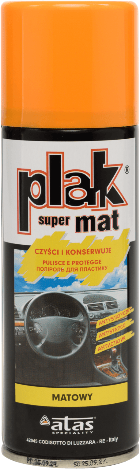 PLAK Полироль-реставратор пластика SUPER MAT Апельсин (аэрозоль) 200 мл.