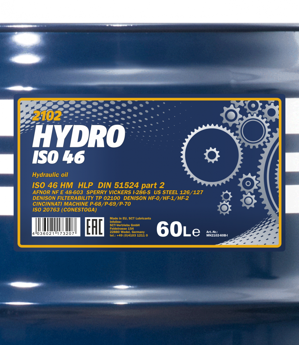 2102 MANNOL HYDRO ISO 46 60 л. Гидравлическое масло