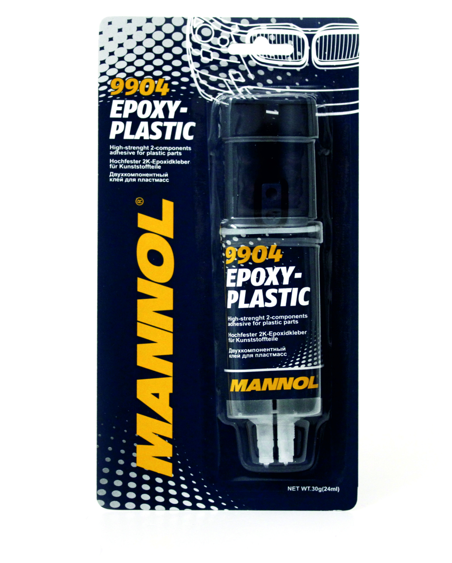 9904 MANNOL EPOXY PLASTIC 30 гр. Клей для пластмасс
