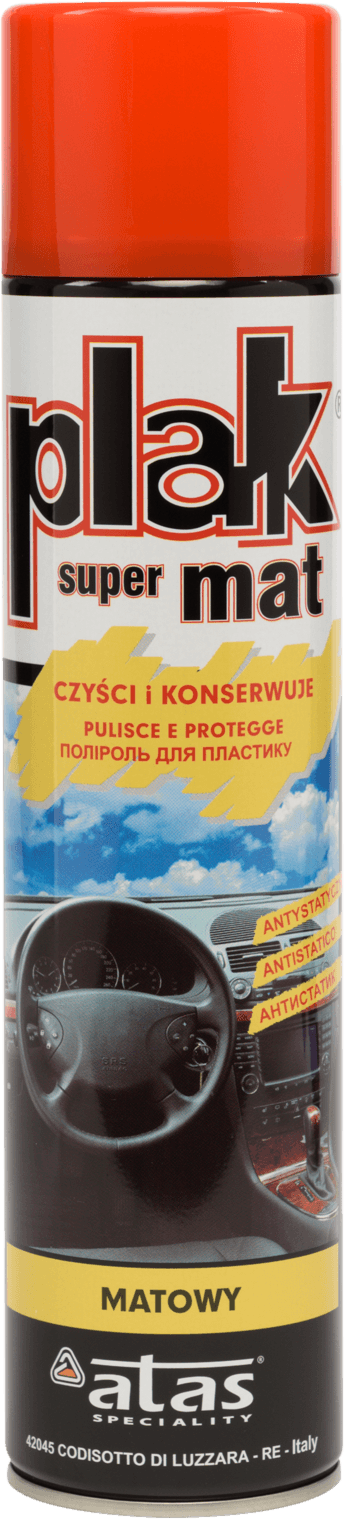 PLAK Полироль-реставратор пластика SUPER MAT Клубника (аэрозоль) 600 мл.