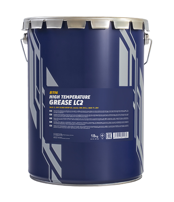 8029/8116 MANNOL LC-2 HIGH TEMPERATURE GREASE 18 кг. Термостойкая пластичная смазка (синяя)