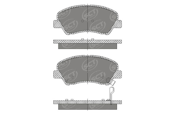 SCT SP 667 Тормозные колодки (комплект 4 шт.) SP667