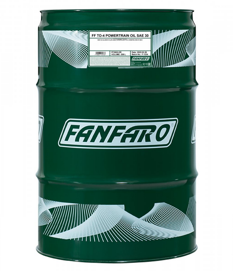 2602 FANFARO TO-4 POWERTRAIN OIL 30W 208 л. Минеральное моторное масло 30W