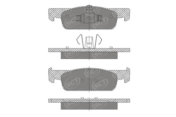 SCT SP 663 Тормозные колодки (комплект 4 шт.) SP663