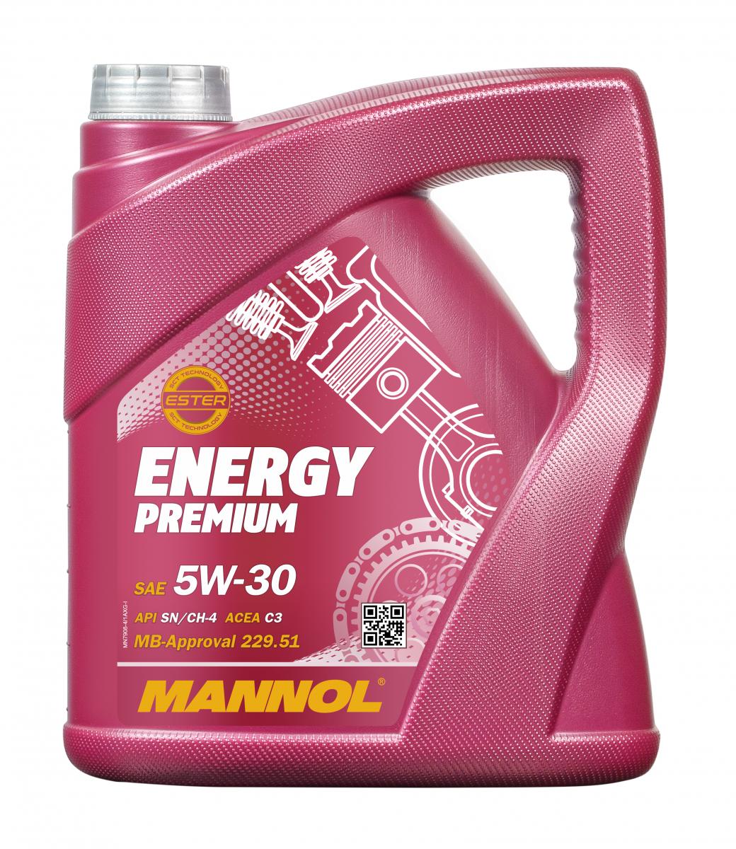 7908 MANNOL ENERGY PREMIUM 5W30 4 л. Cинтетическое моторное масло 5W-30