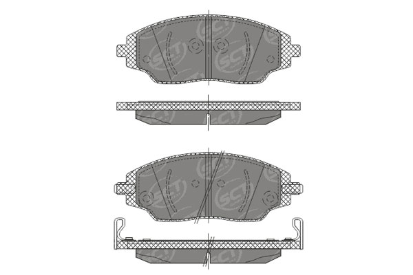 SCT SP 665 Тормозные колодки (комплект 4 шт.) SP665