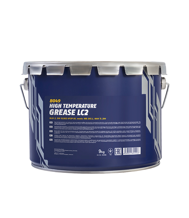 8029/8049 MANNOL LC-2 HIGH TEMPERATURE GREASE 9 кг. Термостойкая пластичная смазка (синяя)