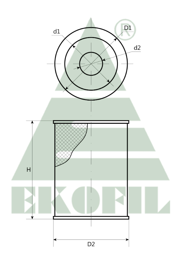 EKO-01.160 EKOFIL  Воздушный фильтр EKO01160