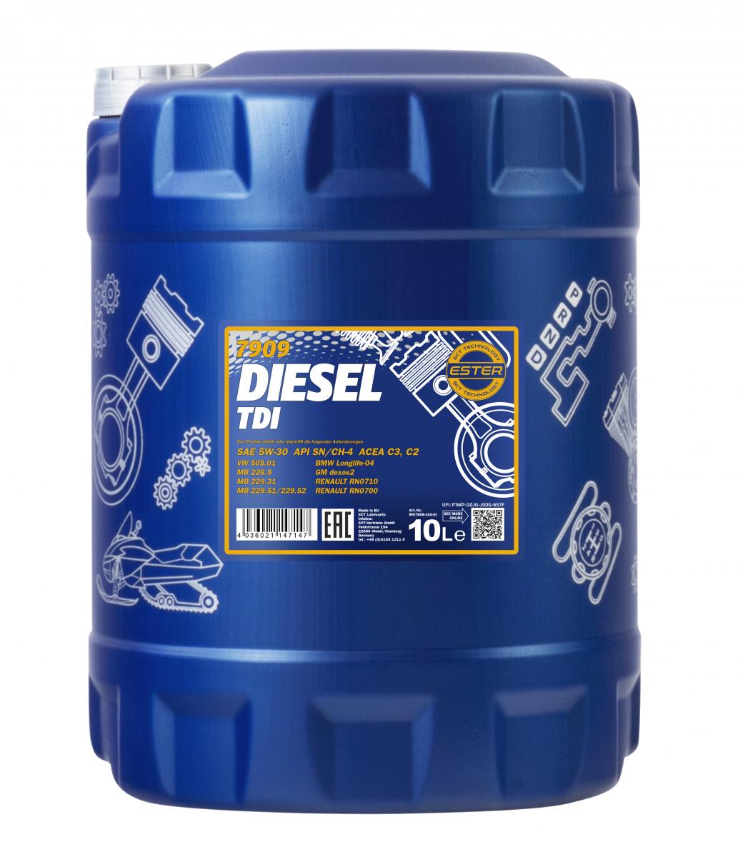 7909 MANNOL DIESEL TDI 5W30 10 л. Синтетическое моторное масло 5W-30