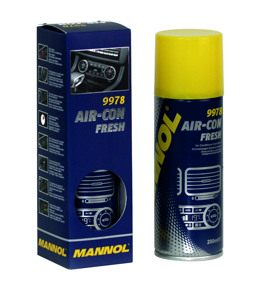 9978 MANNOL AIR-CON FRESH 200 мл. Очиститель системы кондиционирования