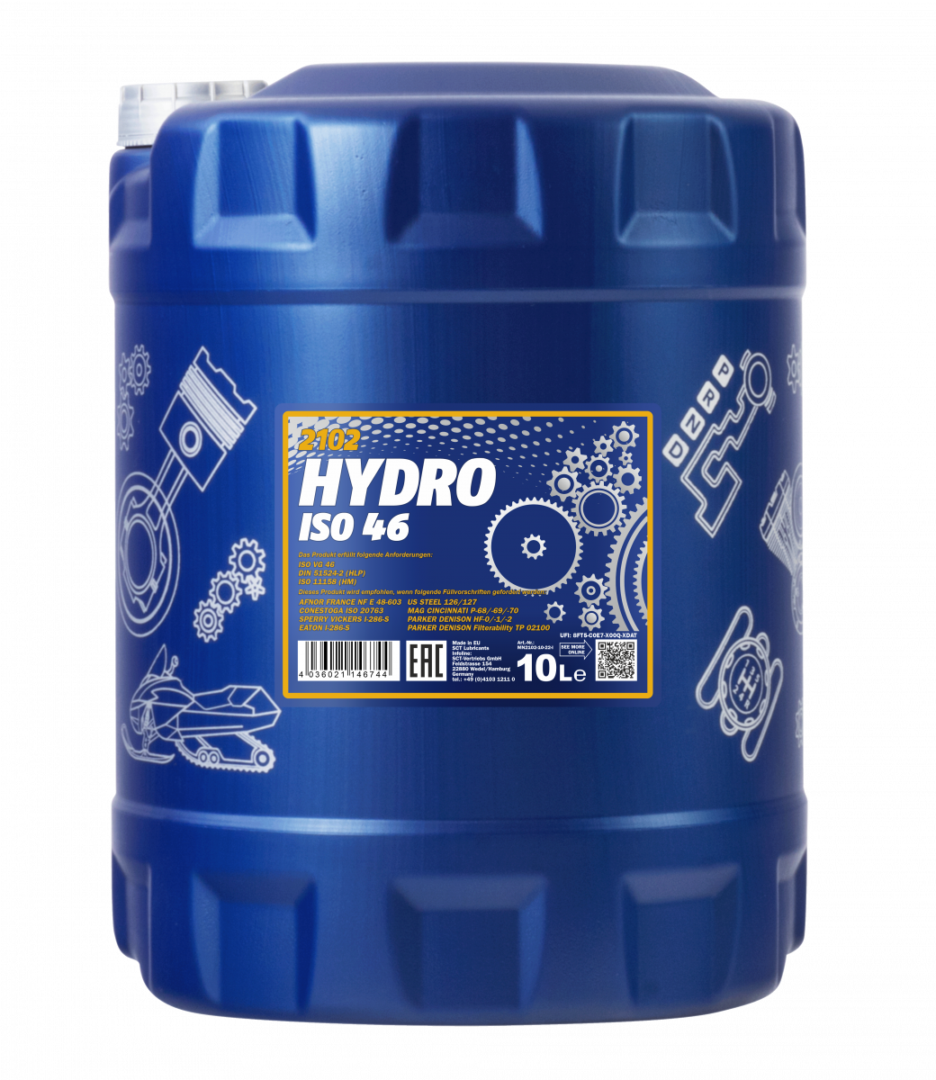 2102 MANNOL HYDRO ISO 46 10 л. Гидравлическое масло