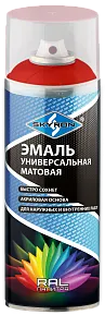 SKYRON Эмаль универсальная акриловая "КРАСНАЯ" (RAL 3020) (аэрозоль) 520 мл.