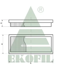 EKO-04.141 EKOFIL Фильтр воздуха салона EKO04141