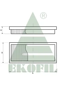 EKO-04.80K EKOFIL Салонный фильтр (угольный) EKO0480K