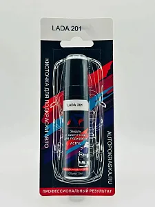 Эмаль с кисточкой для подкраски LADA 201 белая 12 мл