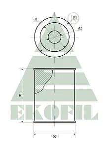 EKO-01.169 EKOFIL Воздушный фильтр EKO01169