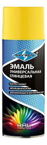 SKYRON Эмаль универсальная акриловая "ЖЕЛТАЯ" (RAL 1018) (аэрозоль) 520 мл.