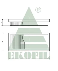 EKO-04.19K EKOFIL Салонный фильтр (угольный) EKO0419K