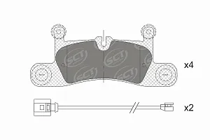 SCT SP 718 Тормозные колодки (комплект 4 шт.) SP718