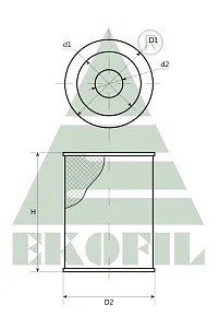 EKO-01.603/2 EKOFIL Воздушный фильтр (эл-нт безопастности) EKO016032