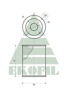 EKO-01.183 EKOFIL Воздушный фильтр EKO01183