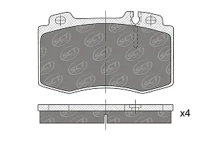 SCT SP 388 Тормозные колодки (комплект 4 шт.) SP388