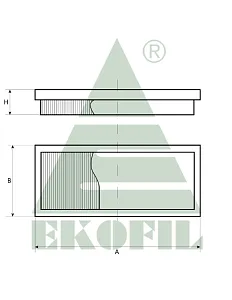 EKO-04.168 EKOFIL Салонный фильтр EKO04168